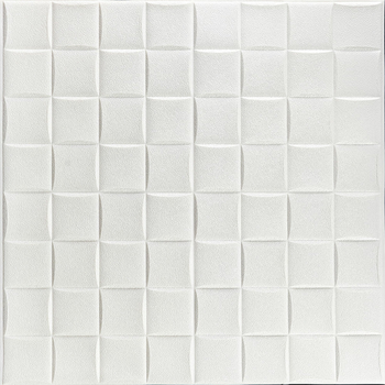 Самоклеящаяся декоративная 3D панель Белое плетение 700x700x5мм (176)