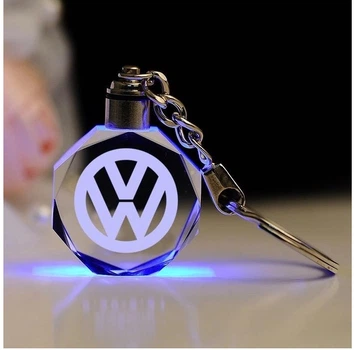 Брелок автомобильный на ключи GF с логотипом Volkswagen с подсветкой (23232412)