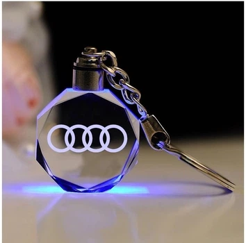 Брелок автомобильный на ключи GF с логотипом Audi с подсветкой (232324)