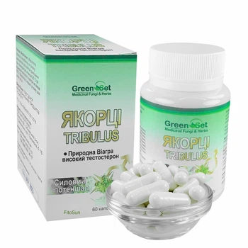 Природная Виагра Tribulus Green Set Якорцы стелющиеся трибулус 60 капсул