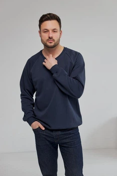 Світшот чоловічий з начосом XL синій (М138.4)