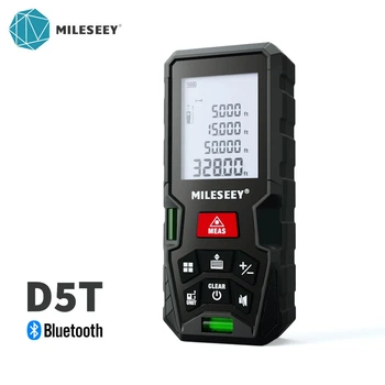 Лазерный дальномер MILESEEY D5T 50м Bluetooth лазерная рулетка со встроенным пузырьковым уровнем