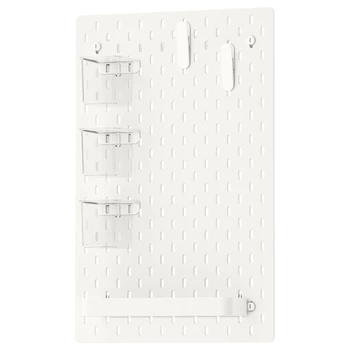 Комбінація перфорованих плит IKEA SKADIS білий, 36x56 см, 795.618.04
