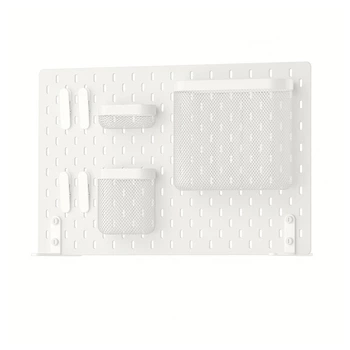 Комбінація перфорованих плит IKEA SKADIS білий, 56x37 см, 195.644.81