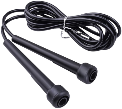 Скакалка для гімнастики EasyFit EF-1915 з пластиковими ручками Чорна (56003529)