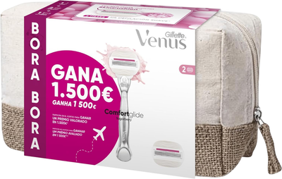 Станок для гоління жіночий Gillette Venus Comfortglide Sugarberry Bora Bora з 2 змінними картриджами + Косметичка (8700216454834)