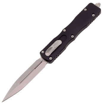 Нож автоматический Microtech Dirac Delta DE (длина: 235мм, лезвие: 89мм), черный
