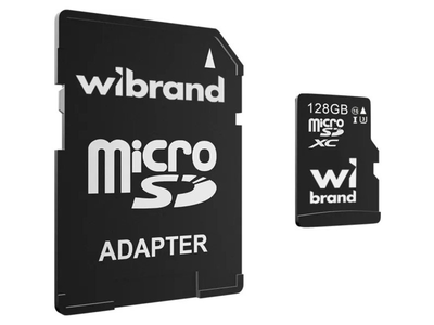 Карта пам'яті Wibrand 128 GB mictoSD UHS-I U3 Class 10 (WICDHU3/128GB-A)
