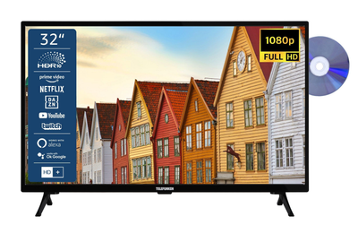 Телевізор 32 дюйми Telefunken XF32SN550SD (Full HD Smart TV DVD T2/S2 — W24-EA3634) Б/В
