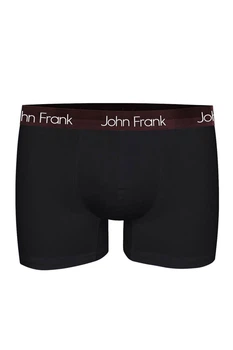 Трусы боксеры John Frank 48(M) Чёрный (Black-Burgundy) (105168)