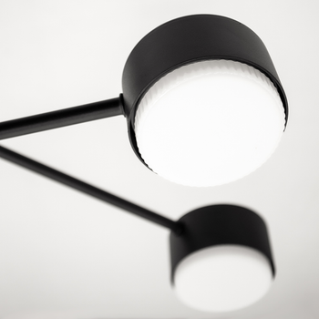 Потолочная люстра LUMINARIA RAY 8xGX53 (4+4) BLACK 220V IP20 для кухни, спальни, гостиной