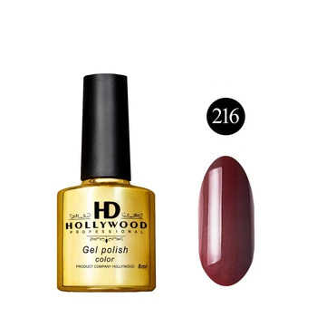 Гель-лак HD Hollywood 216 Темна Вишня Щільний 8 ml