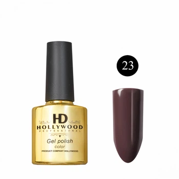 Гель лак HD Hollywood 23 Коричневый Шоколадный Плотный 8 ml