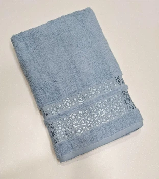 Махровое полотенце для сауны Cestepe VIP Cotton 90*150 Голубое