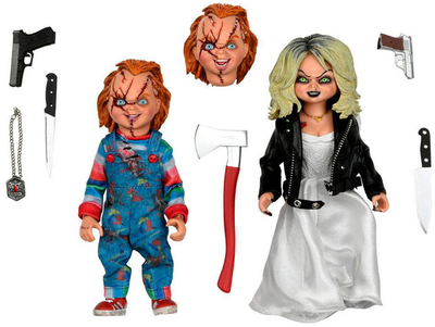 Zestaw figurek Neca Narzeczona Chucky Tiffany 14 cm + Chucky 14 cm z akcesoriami (634482421215)