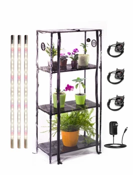 Мини-теплица с фито светом для дома Sezam Black Strong + 3 вентилятора