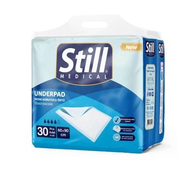 Пелёнки гигиенические впитывающие STILL Underpad New 60x90 см 30шт одноразовые непромокаемые защитные для детей и взрослых