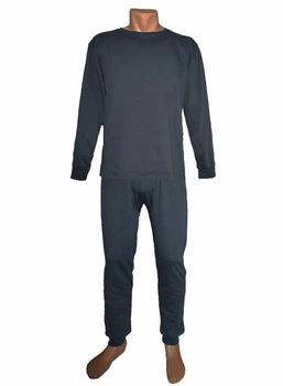 Бельё нательное тёплое хлопок с начёсом Beki р.3XL (56) т.серый