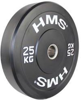 Talerz Olimpijski HMS Bumper 25 kg czarny BBR25 (5907695520576)