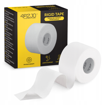 Стрічка кінезіологічна (кінезіо тейп) 4FIZJO Rigid Tape 3.8 см x 10 м жорстка White (P-5905973400817)