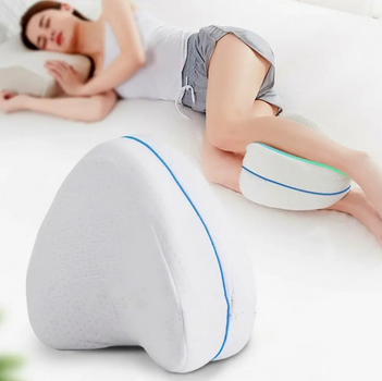 Подушка ортопедическая Contour Leg Pillow для коленей и ног с эффектом памяти 23х23х14.5 см Белый