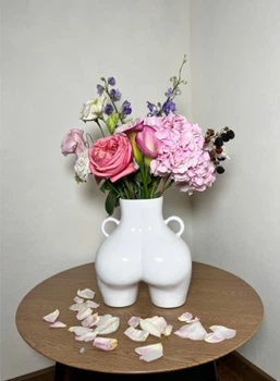 Ваза Nana Ceramics Ким белая 25 см