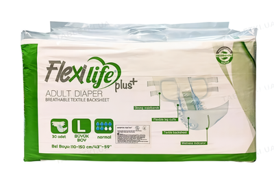 Підгузки L для дорослих Flexi life plus № 30 (110см- 150см ) 43"-59" 6*крапель (3L)