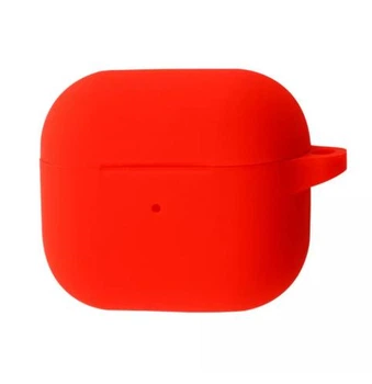 Чехол Silicone Case New for AirPods 4 c карабином red