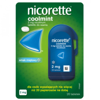 Для отказа от курения, NICORETTE Coolmint, 2 мг/20 табл