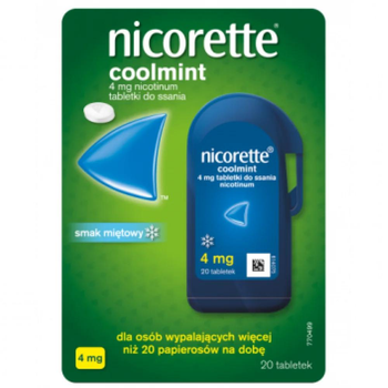 Для відмови від куріння, NICORETTE Coolmint, 4 мг/20 табл