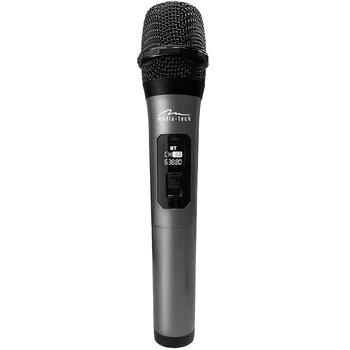 Бездротовий мікрофон Media-Tech MIC HERO Wireless for KARAOKE systems + Type-C receiver Grey (MT398)
