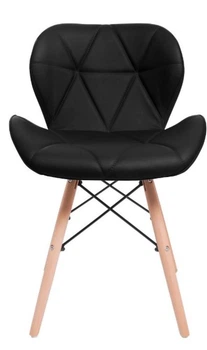 Кресло Bonro B-531 черное из экокожи мягкое на деревянных ножках до 120 кг (76-163-47001248)