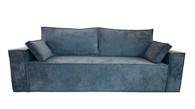 Диван Grand Лаундж Top Velvet 93 сірий 242х78х102 см єврокнижка пружинний блок (464312-29393)