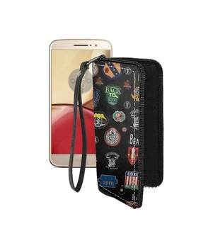 Чохол-гаманець з екошкіри для телефону Motorola Moto M (xt1663) Бітлз