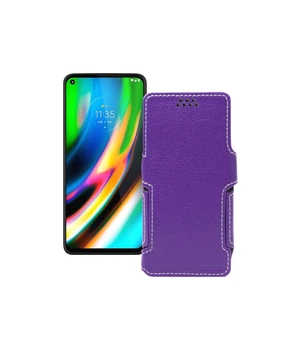 Чохол-книжка з екошкіри для телефону Motorola Moto G9 Plus Фіолетовий