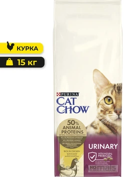 Сухий корм для котів з куркою Purina Cat Chow Urinary Пуріна Кет Чао для здоров'я сечовивідної системи 15 кг (5997204514424)