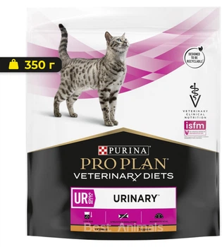 Ветеринарна дієта для котів Purina Pro Plan Veterinary Diets UR Urinary сухий корм при хворобах сечокам'яної системи 350 г (7613287585080)