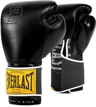 Боксерские перчатки Everlast 1910 CLASSIC TRAINING GLOVE (P00001711) Унисекс 14 унций Черные (009283599928)