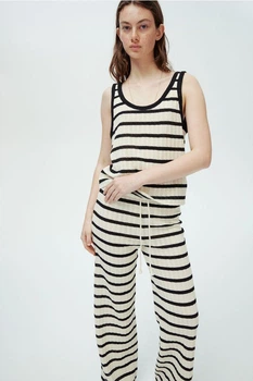Топ H&M 1233665П M білий чорні смужки