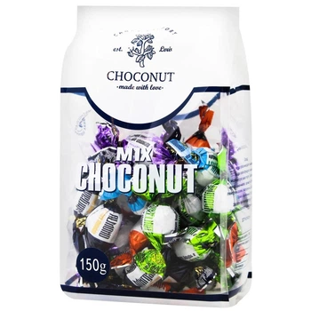 Шоколадні мікс Конфети Choconut 150г., фундук, миндаль у шоколаді.