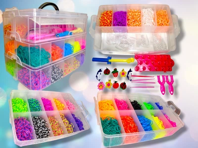 Набір для плетіння із гумок Fashion loom set 3 ярусний 25 комірок 12000 гумок з аксесуарами (471028074)