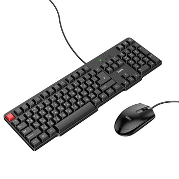 Набір дротовий Hoco клавіатура та миша для ПК Black (GM16)