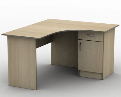 Письмовий кутовий стіл СПУ-3 140x120 Бюджет ТІСА-меблі дуб молочний