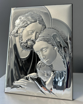 Срібна ікона Свята Родина (10 x 14 см) Atelier AE0280/2S