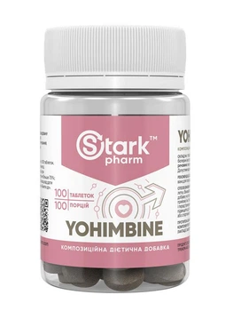 Жироспалювач проблемних зон Stark Pharm Yohimbine 10 мг 100 таблеток (2374)