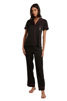 Пижама Juicy couture Satin short sleeve notch collar PJ Set размір L