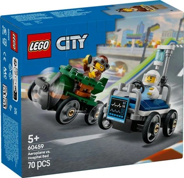 Конструктор Lego City Літак проти лікарняного ліжка 60459