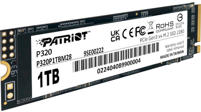 HDD SSD SATA 1TB Patriot Viper P320 M.2 PCI-Ex4 NVMe (P320P1TBM28)