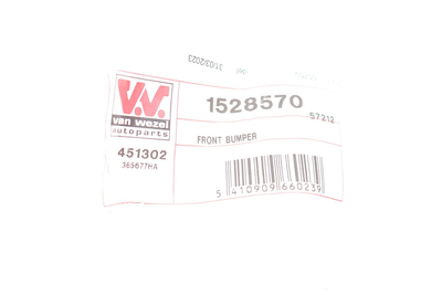 Бампер передній Renault Dokker 13- - 1528570 VAN WEZEL