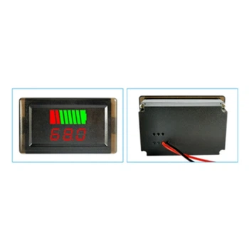 Вольтметр влагозащищенный цифровой 4,2-60V с индикатором уровня